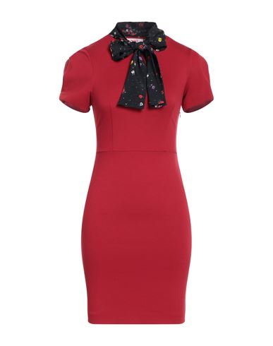 Blugirl Blumarine Woman Mini Dress Brick Red Size 2 Viscose, Polyamide, Elastane