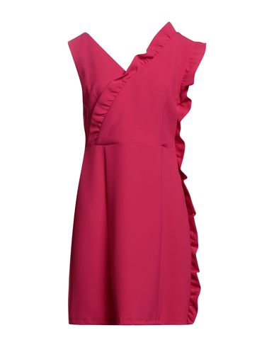 Kaos Woman Mini Dress Fuchsia Size 10 Polyester, Elastane In Pink