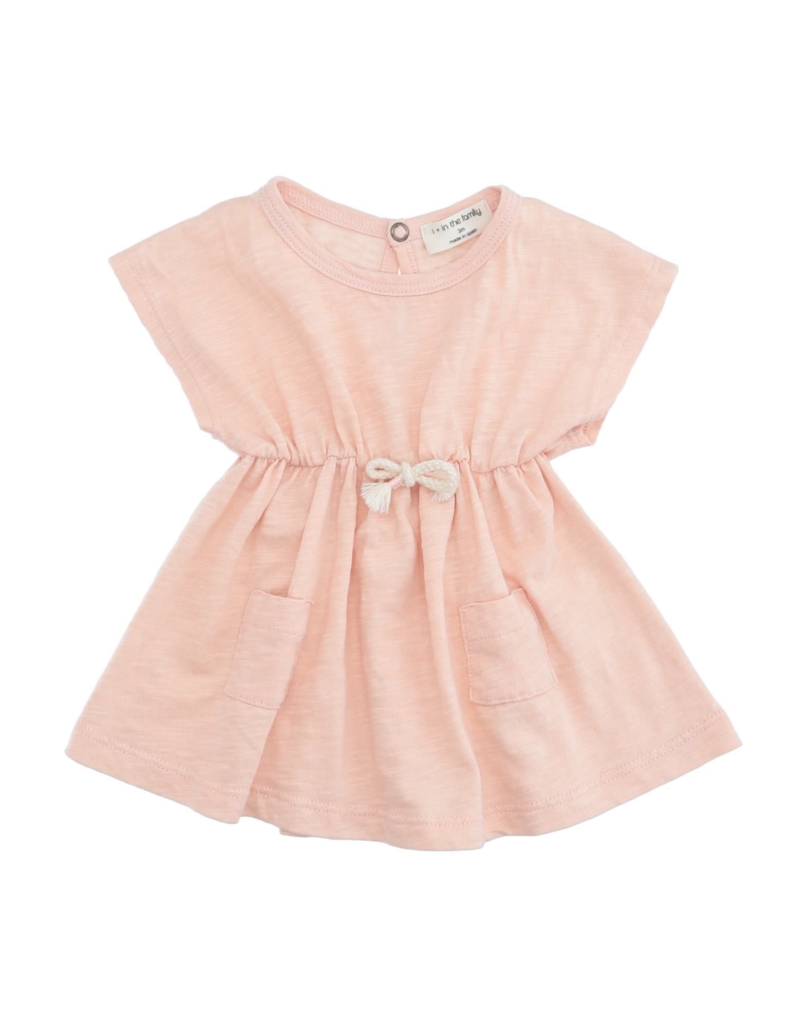 1+ In The Family Kids' Dresses In Salmon Pink