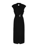 8 by YOOX Damen Langes Kleid Farbe Schwarz Größe 2