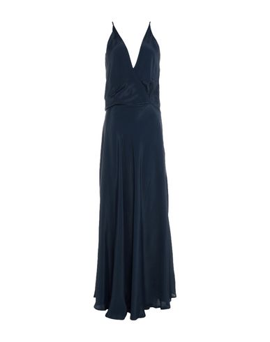 Seventy Sergio Tegon Woman Long Dress Midnight Blue Size 10 Acetate, Silk