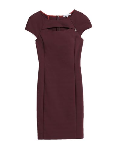Patrizia Pepe Woman Mini Dress Burgundy Size 10 Cotton, Polyester, Elastane In Red