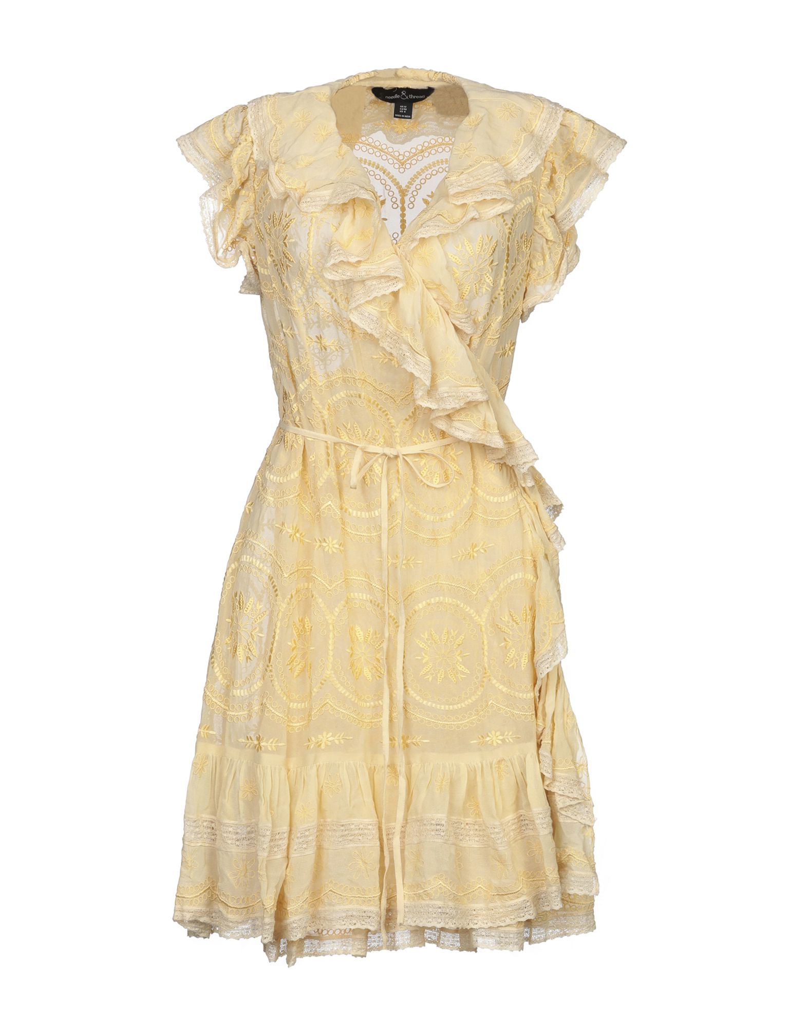 Короткое платье  - Светло-желтый цвет