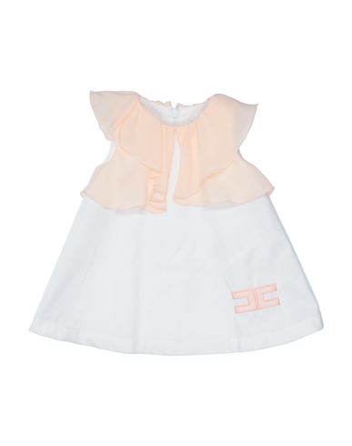 Elisabetta Franchi Newborn Girl Baby Dress Apricot Size 1 Cotton, Elastane, Polyester In Orange