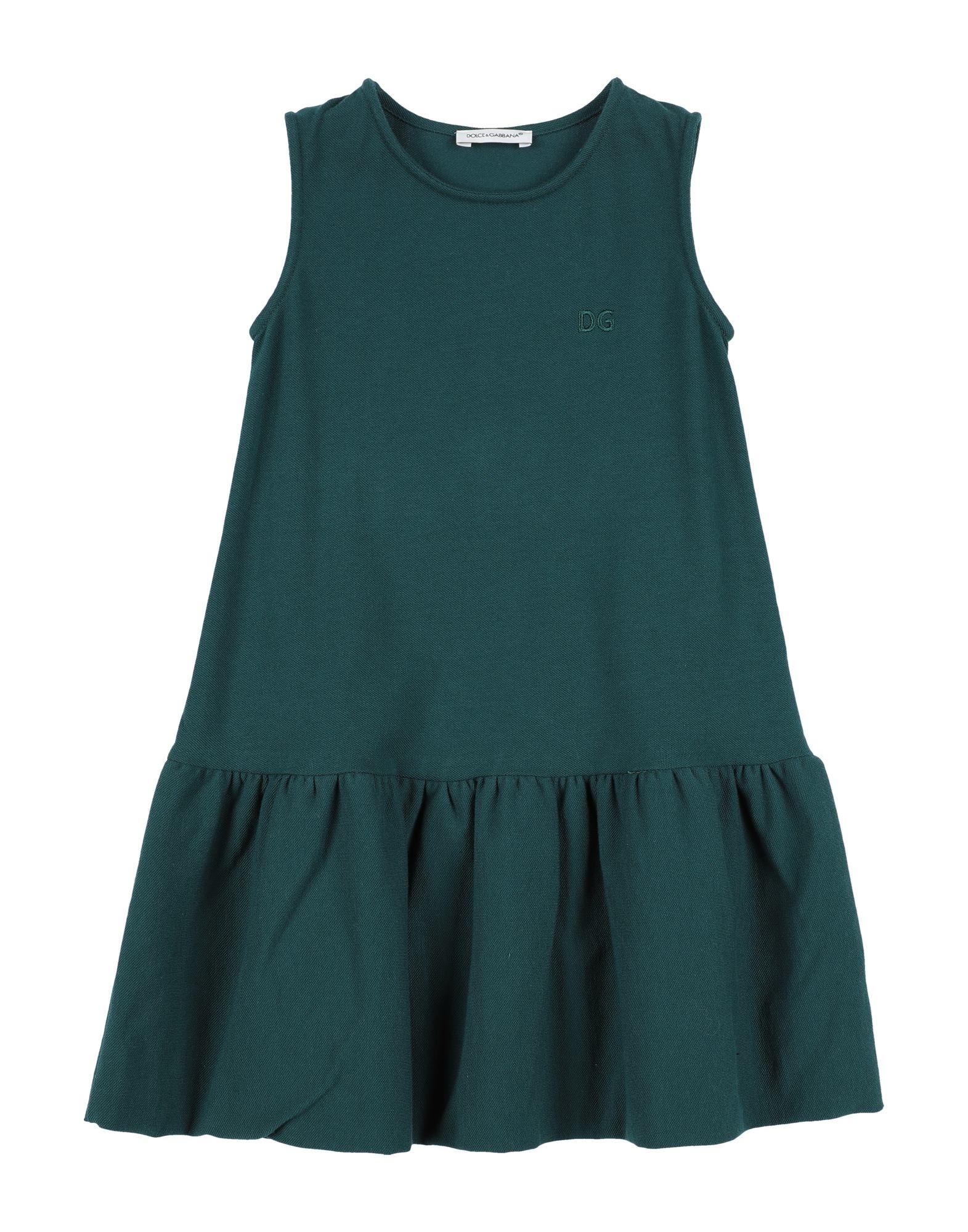 Dolce & Gabbana Kids' Dress In Emerald Green
