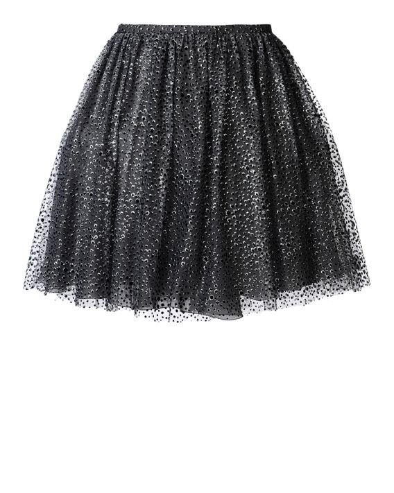 REDValentino Glitter And Flock Printed Tulle Skirt - Skirt for Women ...
