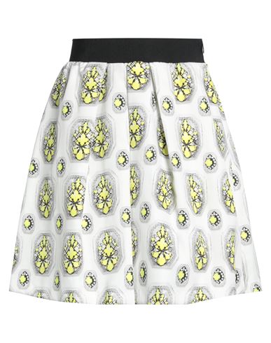 Woman Mini skirt White Size 4 Polyester