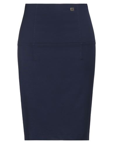 Woman Midi skirt Midnight blue Size 10 Viscose, Cotton, Elastane