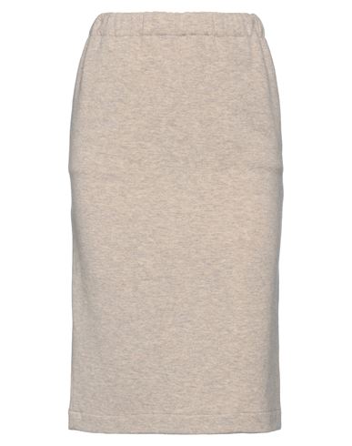 Majestic Filatures Woman Midi Skirt Sand Size 1 Merino Wool In Beige
