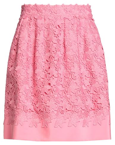 Woman Midi skirt Pink Size 8 Polyester