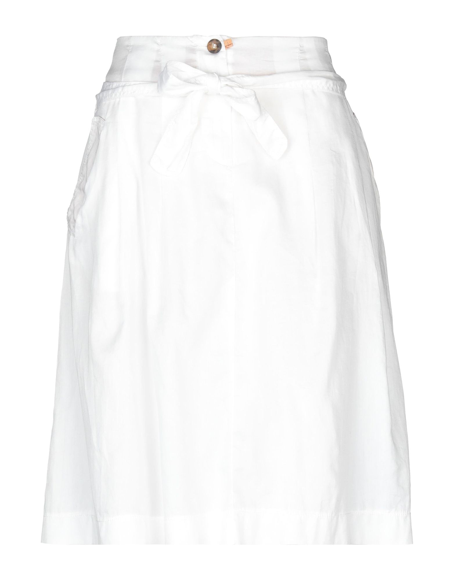 《送料無料》ALVIERO MARTINI 1a CLASSE レディース ひざ丈スカート ホワイト 40 コットン 100%