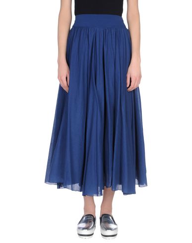 European Culture Woman Maxi Skirt Blue Size Xl Cotton, Lycra
