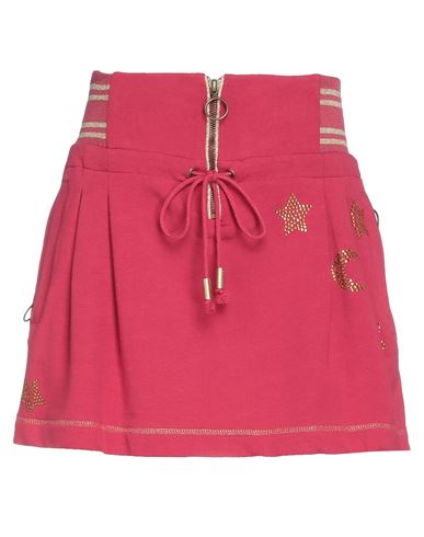 Woman Mini skirt Green Size 24 Cotton, Elastane