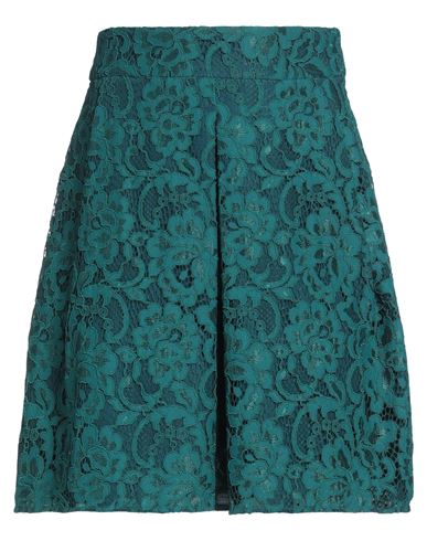 Woman Mini skirt Deep jade Size 2 Polyamide, Modal, Viscose, Cotton