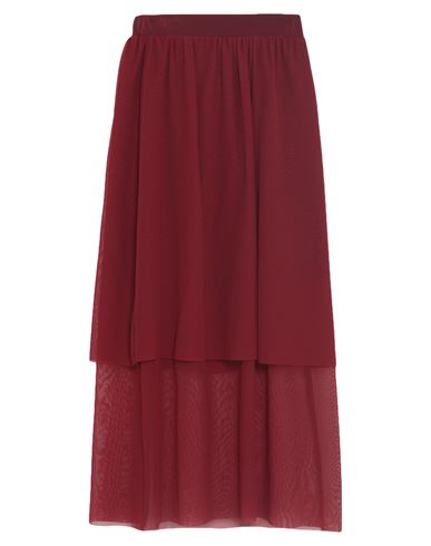Woman Maxi skirt Burgundy Size 6 Polyester