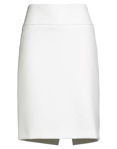 Peserico Sign Woman Mini Skirt White Size 14 Polyester, Viscose, Cotton, Elastane In White