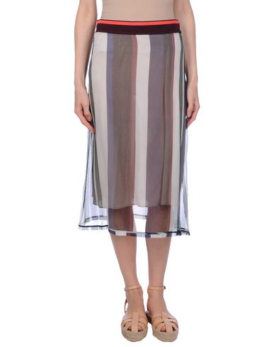 Woman Midi skirt White Size 4 Silk, Cotton