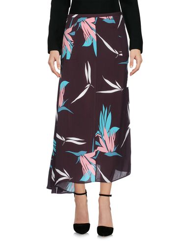 Woman Midi skirt Plum Size 6 Viscose
