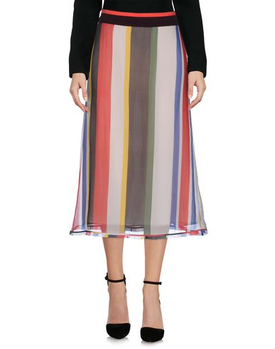 Woman Midi skirt Red Size 8 Silk, Cotton
