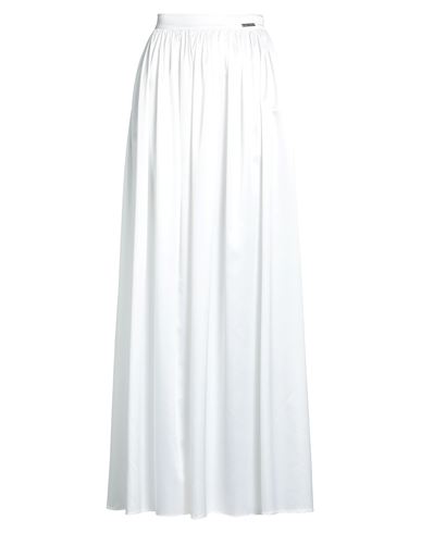 Frankie Morello Woman Long skirt White Size 10 Polyester, Elastane