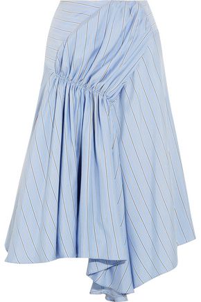 J.W.ANDERSON Asymmetric striped silk crepe de chine skirt