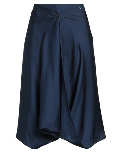 Woman Midi skirt Midnight blue Size 6 Silk