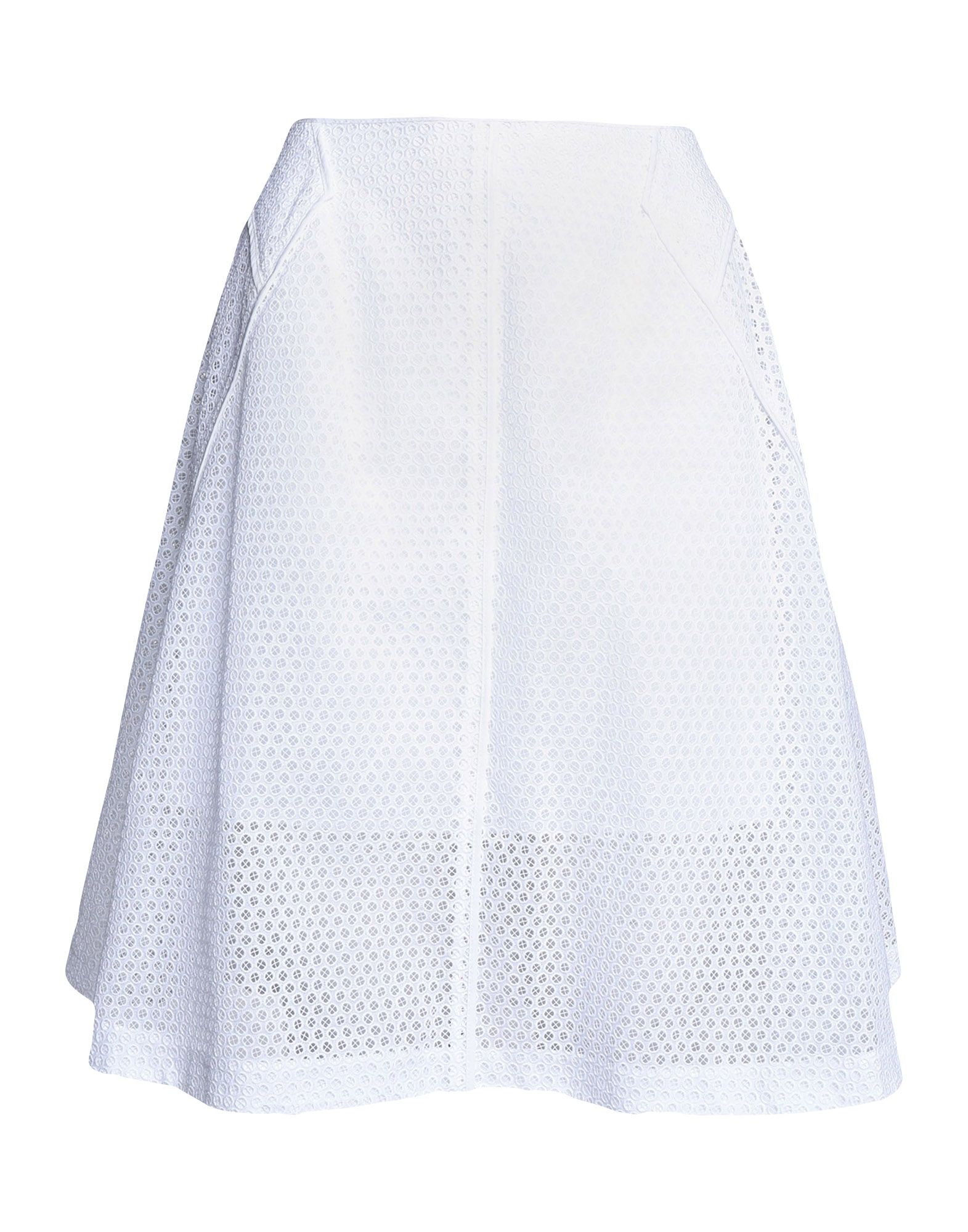 《送料無料》NINA RICCI レディース ひざ丈スカート ホワイト 40 コットン 100%