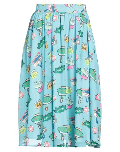 Blugirl Blumarine Woman Midi skirt Sky blue Size 2 Polyester