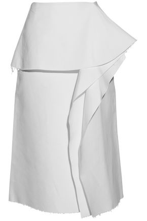 MARNI Ruffled cotton peplum skirt,US 12789547614232592