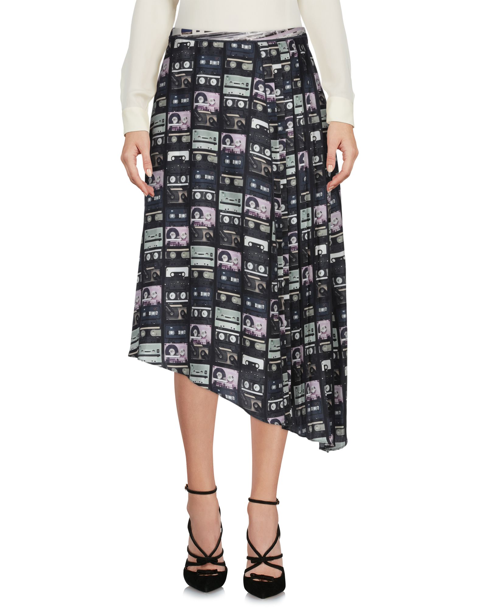 midi skirts in dark blue