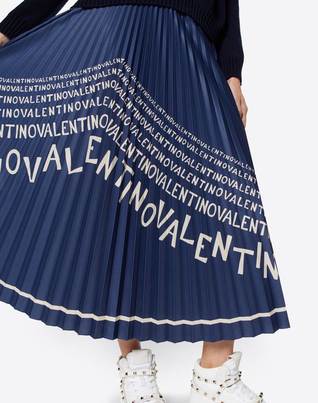 Valentino Chevron Jersey Skirt