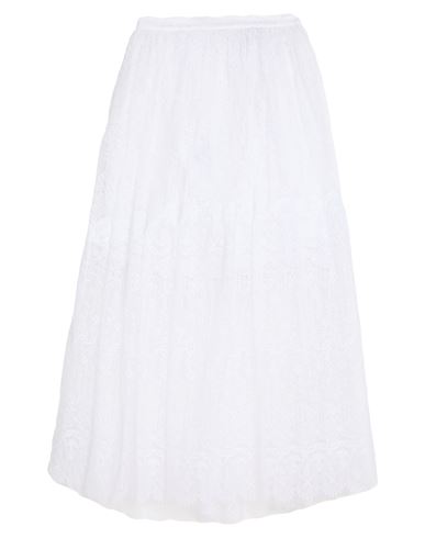 Ermanno Scervino Woman Maxi Skirt White Size 6 Polyester, Polyamide