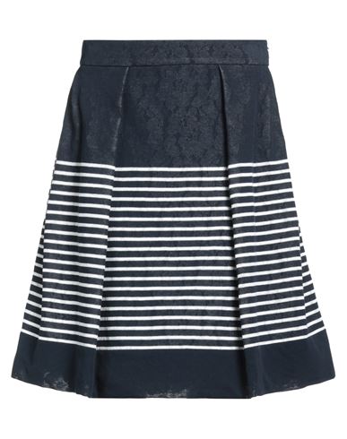 Woman Mini skirt Midnight blue Size 4 Cotton, Polyamide