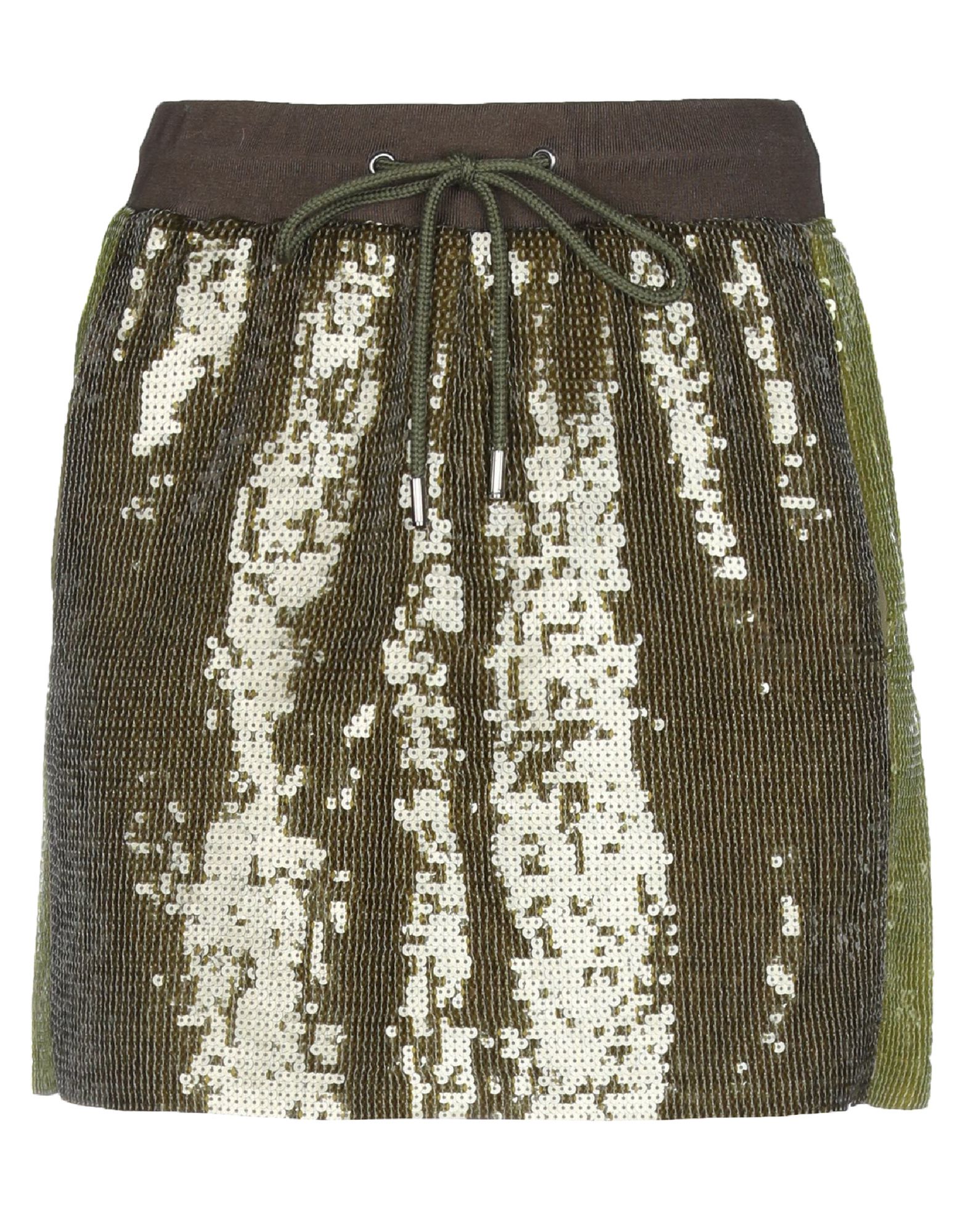 Shop Alberta Ferretti Woman Mini Skirt Green Size 6 Acetate, Cupro, Cotton, Polyamide