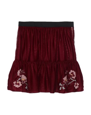 Woman Mini skirt Burgundy Size 2 Polyester