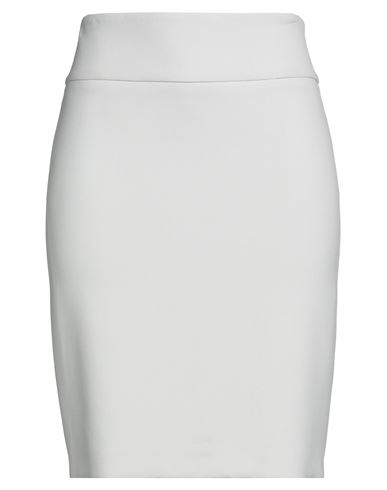 Accuà By Psr Woman Midi Skirt Light Grey Size 10 Polyester, Viscose, Cotton, Elastane