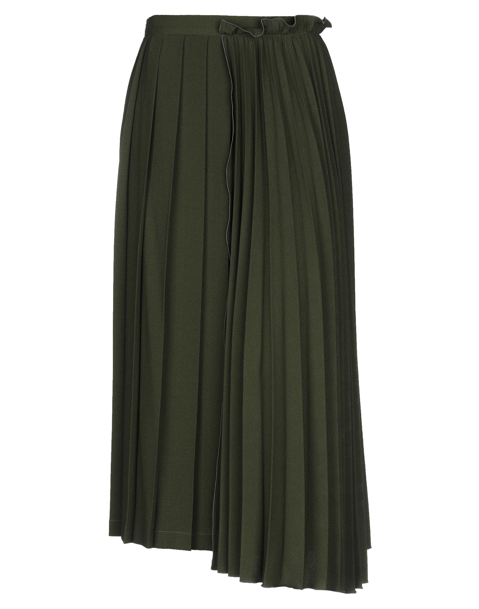 Gold Case Midi Skirts In Military Green