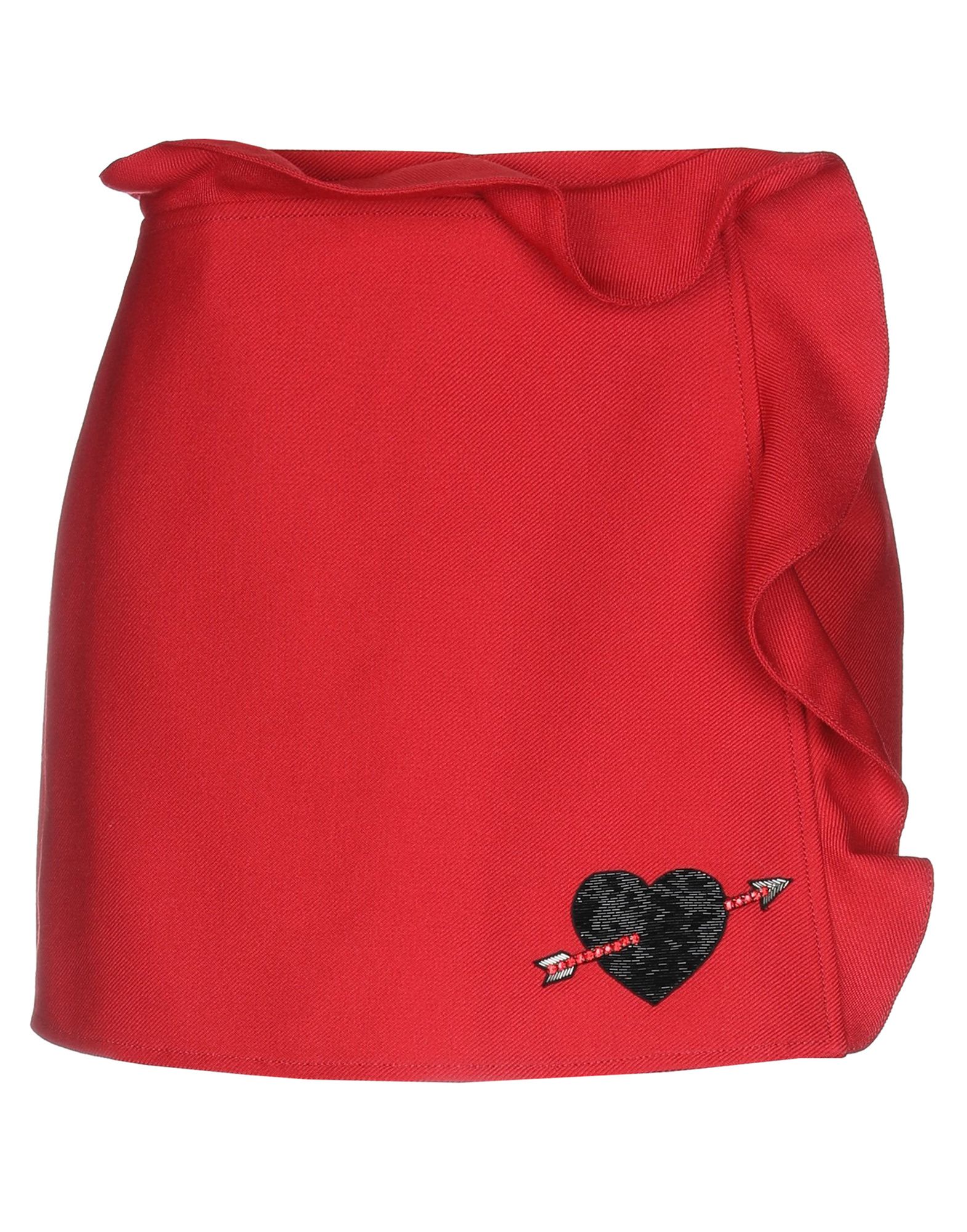 Мини-юбка  - Красный,Черный цвет