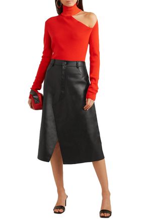 Click to view more detailed imagery on our partner's website Dion Lee Woman Leather Skirt Black