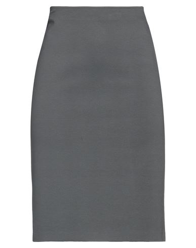 Emporio Armani Woman Midi Skirt Lead Size 8 Viscose, Polyamide, Elastane In Grey