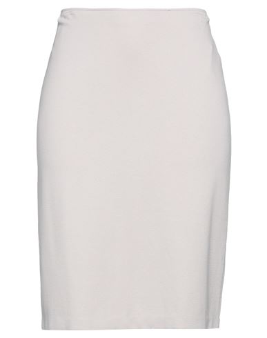 Emporio Armani Woman Midi Skirt Light Grey Size 14 Viscose, Polyamide, Elastane