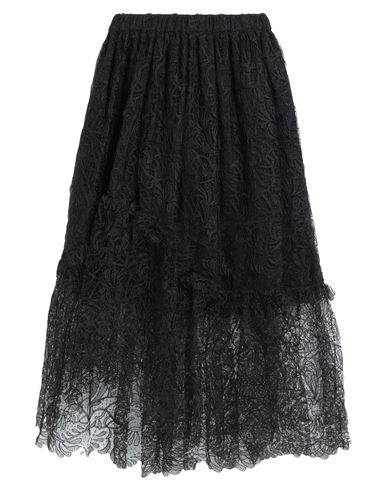 Ermanno Scervino Woman Midi Skirt Black Size 4 Polyester, Polyamide