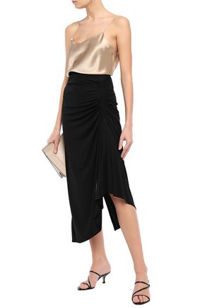 plus size button midi skirt
