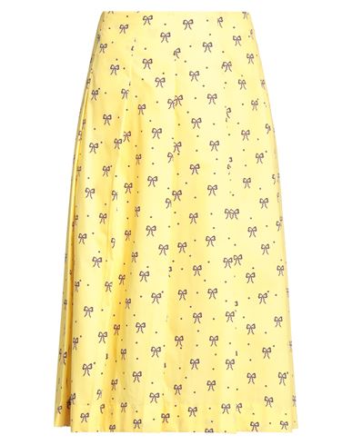 Vivetta Woman Midi Skirt Yellow Size 2 Cotton In Yellow