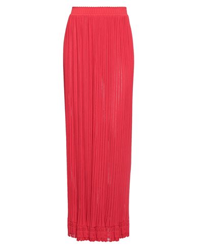 Alaïa Woman Long Skirt Red Size 6 Viscose