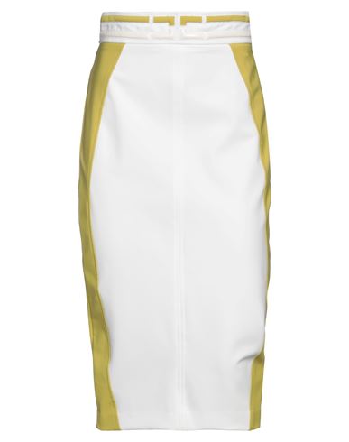 Elisabetta Franchi Woman Midi Skirt White Size 4 Polyamide, Elastane, Polyester