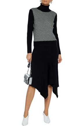 DIANE VON FURSTENBERG EIRA COTTON-BLEND JACQUARD SKIRT 3074457345622065875