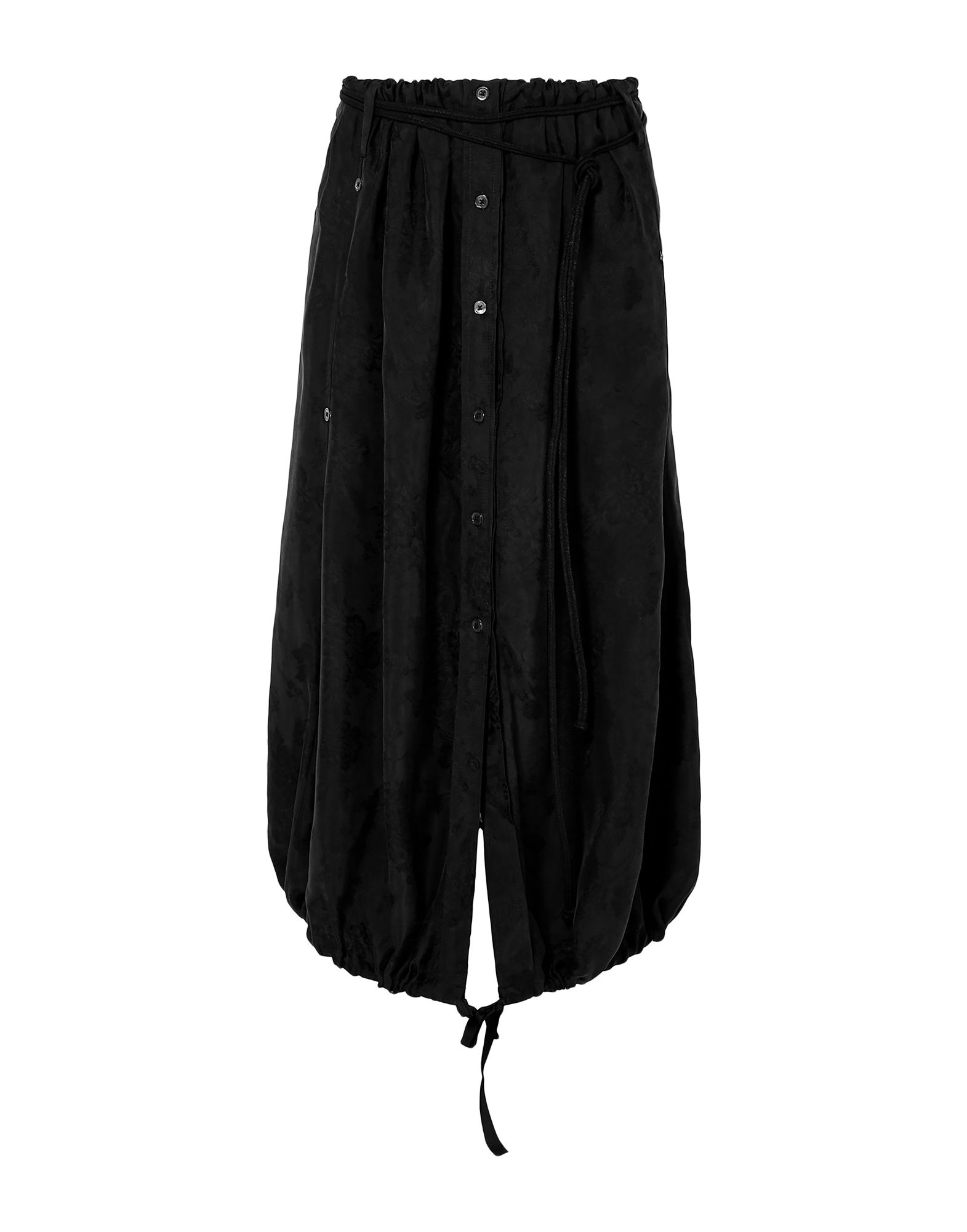 《セール開催中》ANN DEMEULEMEESTER レディース 7分丈スカート ブラック 34 キュプラ 100%