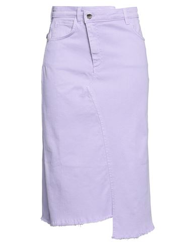 Kaos Jeans Woman Denim Skirt Lilac Size S Cotton, Elastane In Purple