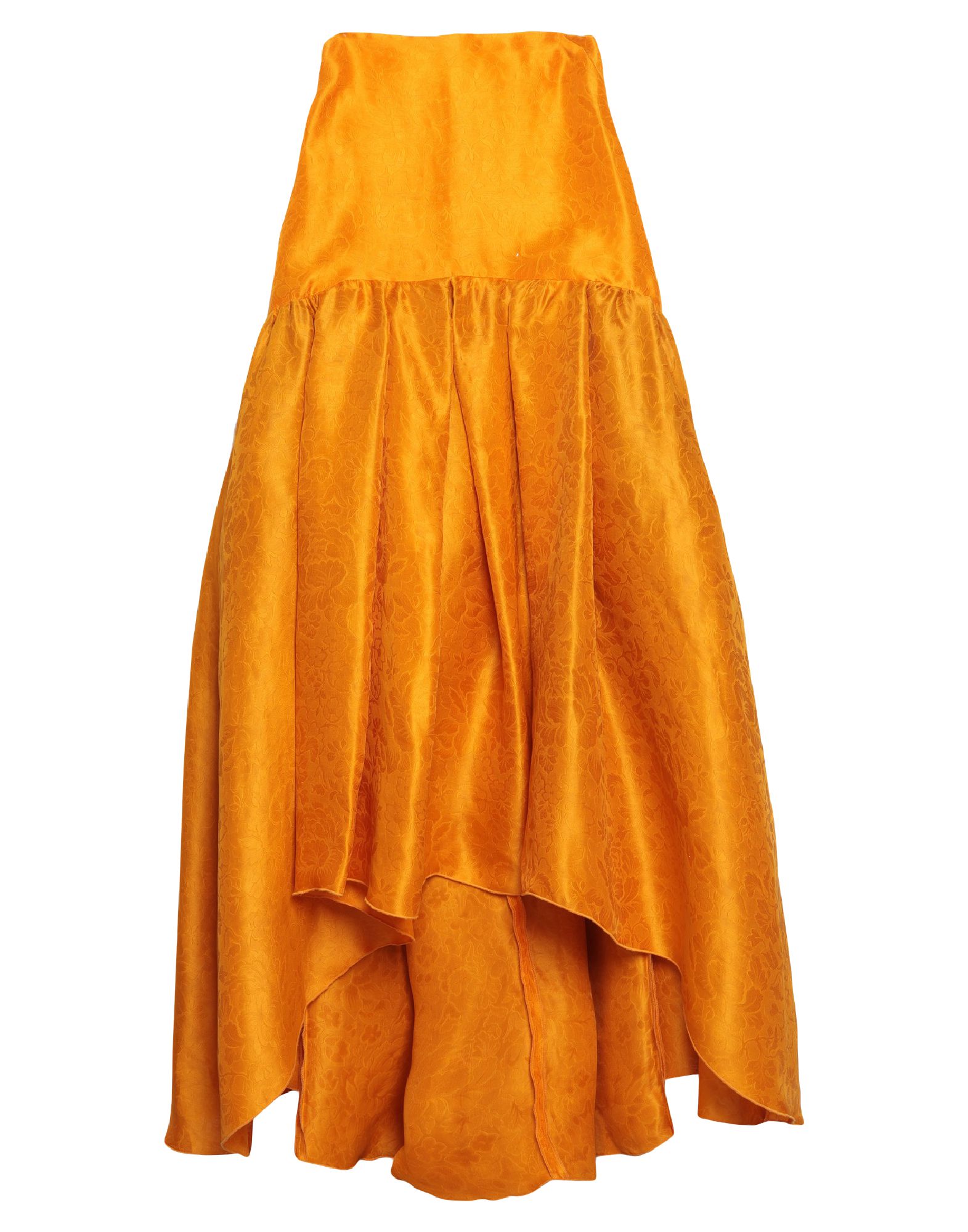 《セール開催中》ROSIE ASSOULIN レディース ロングスカート オレンジ 6 シルク 100%